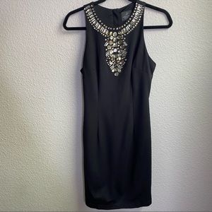 Adrianna Papell embellished black dress